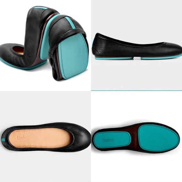 Tieks Shoes Tieks Matte Black Leather Classic Foldable Ballet Flats
